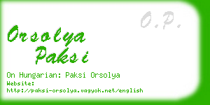 orsolya paksi business card